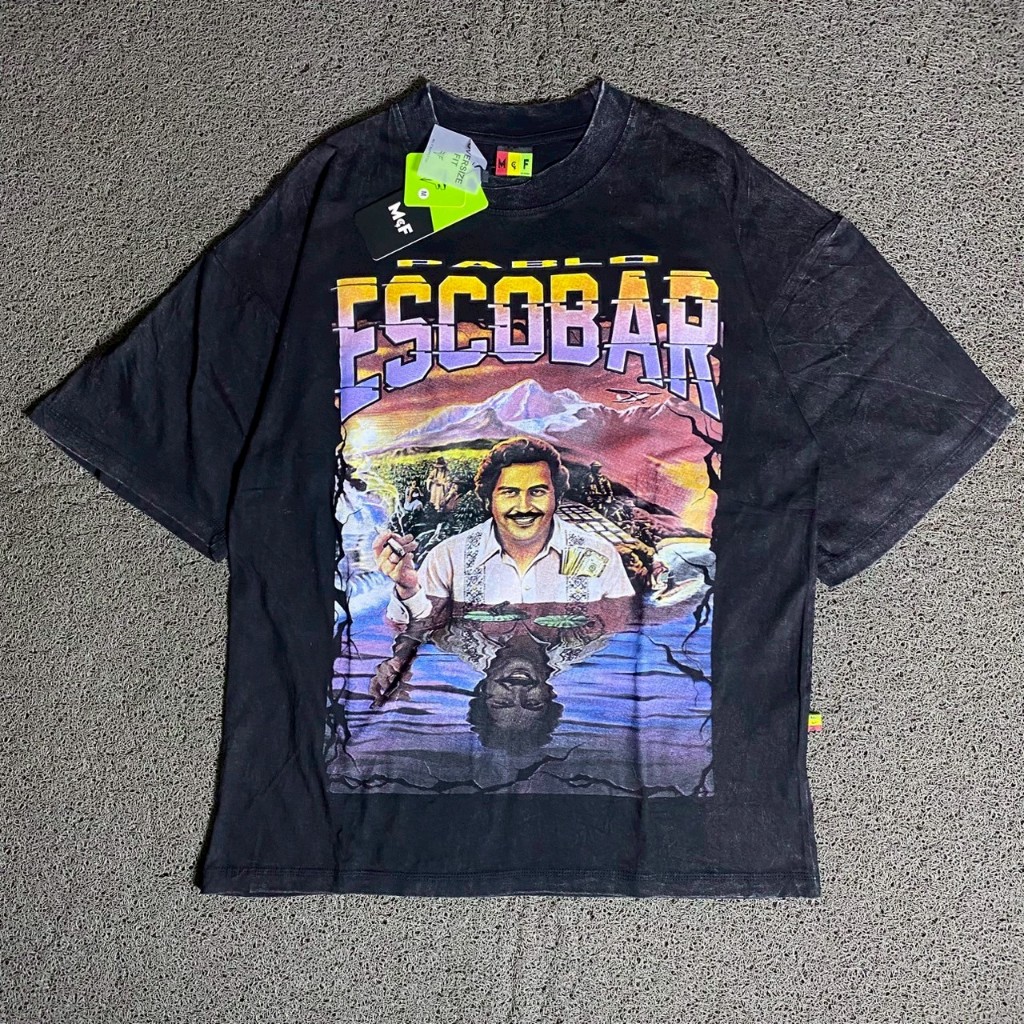 TSHIRT KAOS OVERSIZE MCF SUPPLY CO ORIGINAL PABLO ESCOBAR WASHING
