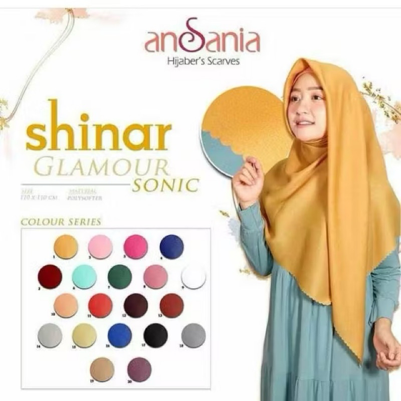 Hijab Segi Empat Shinar LaserCut Premium/Kerudung Segi Empat Shinar Glamour LaserCut/Jilbab Shinar A