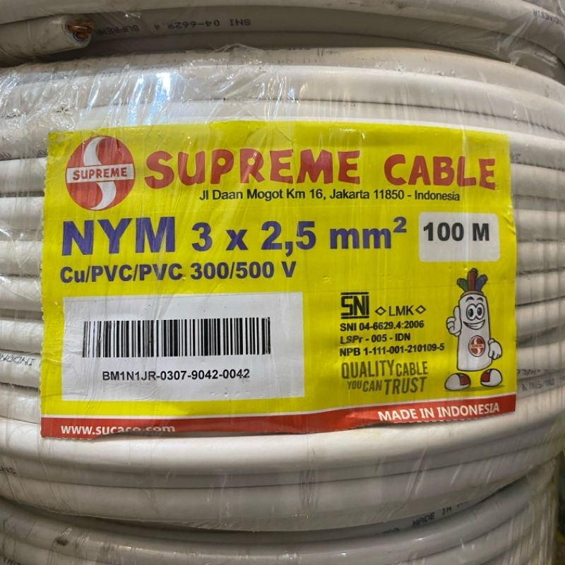 KABEL NYM 3X2,5 SUPREME 100M KABEL NYM 3X2,5MM 100M SUPREME
