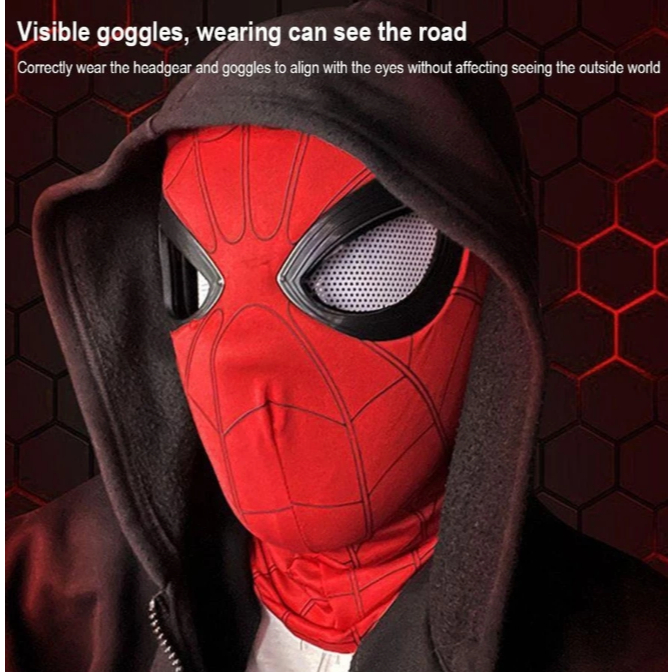 Topeng Spiderman Kedip mainan Superhero Cosplay spiderman chin control spiderman marvel cosplay