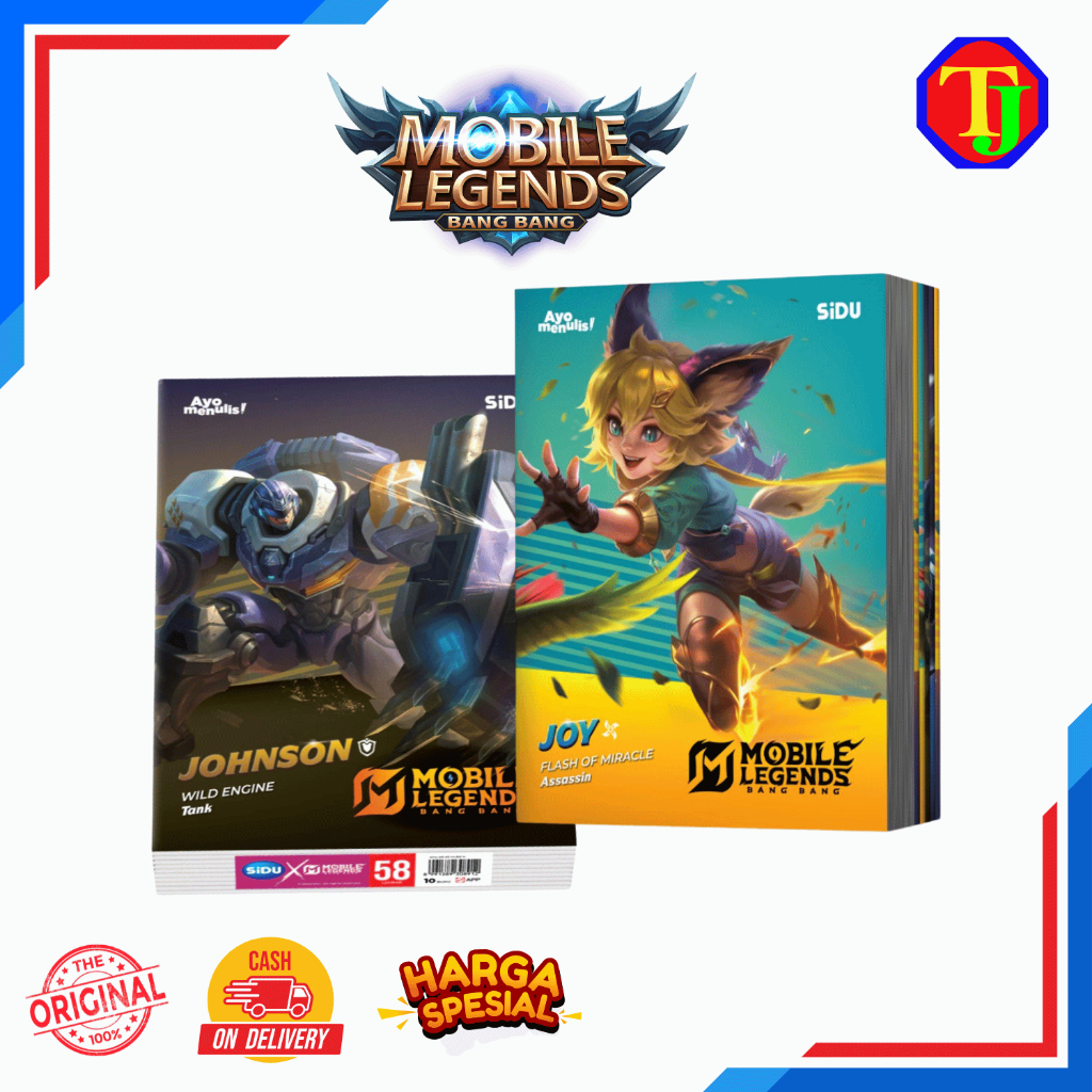 

SiDU Buku Tulis Mobile Legends 58 Lembar 1pak isi 10 Buku