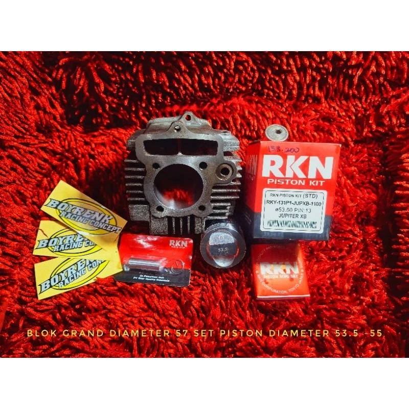 CYLINDER BLOK BORE UP GRAND ( GN5 ) DIAMETER 57 SET PISTON DIAMETER 53,5 54 54.5 55 - BOYRENK RACING