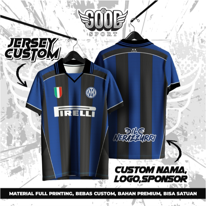Jersey Inter Milan Fantasy / Jersey Inter Milan / Kaos Inter Milan / Jersey Bola / Jersey Vintage