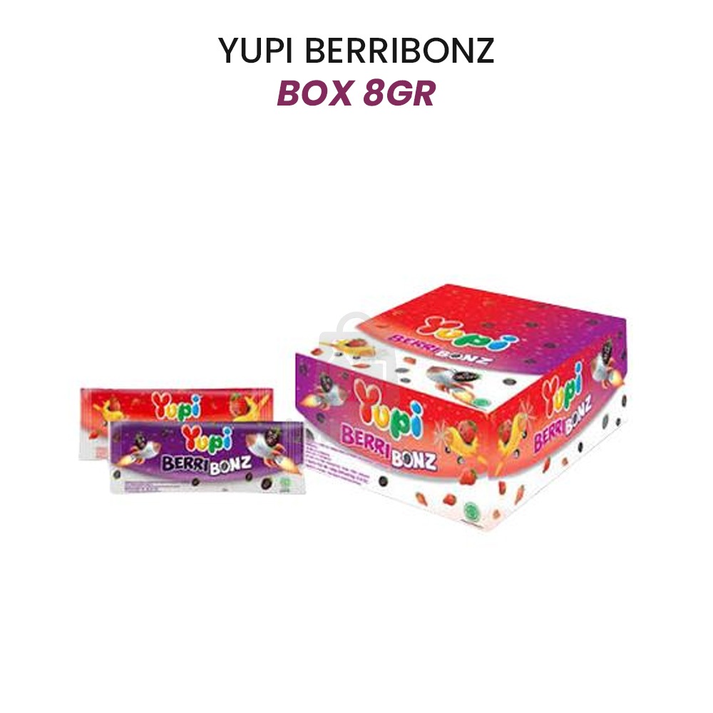 

YUPI Permen Jelly Berrribonz – Permen Gummy Rasa Buah Berry Asam Manis, Kenyal & Seru Dimakan