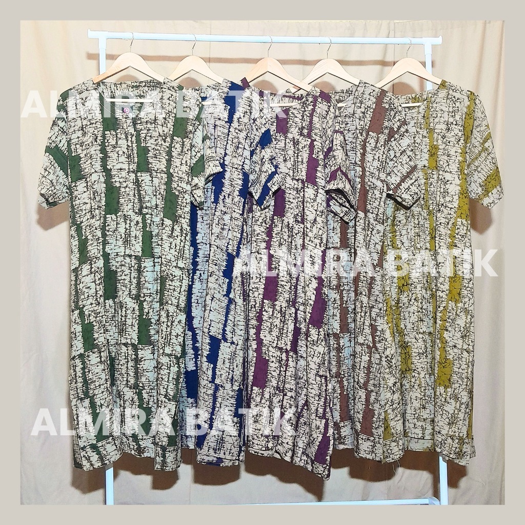 PROMO Daster Rayon Jumbo LD 130 - Busui Resleting Depan - Almira Batik Banjarmasin