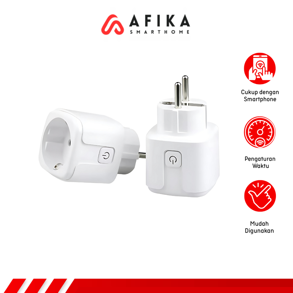 Steker Tuya Smart Plug WiFi EU Plug 16A Monitoring Function