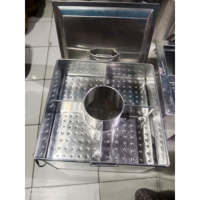 Dandang bakso kotak alumunium 35x35 x 20 cm