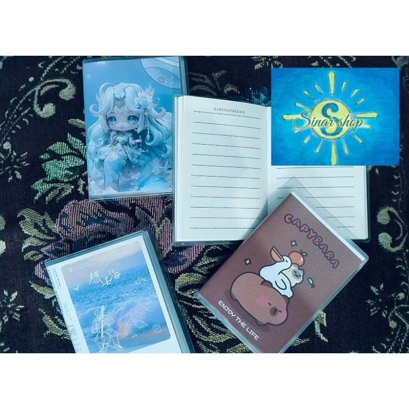 

buku tulis kecil / notes sampul plastik