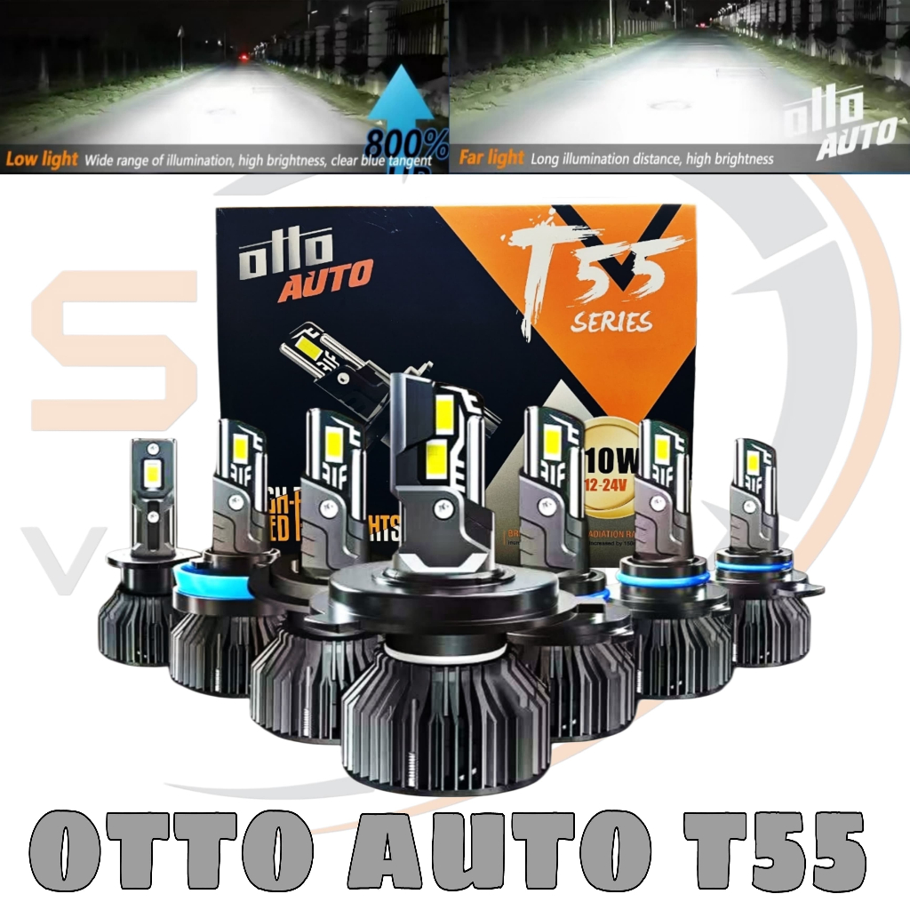 OTTO T55 110 WATT LAMPU LED MOBIL H1 H3 H4 H7 H11 HB3 9005 HB4 9006 HIR2 9012 SEPASANG