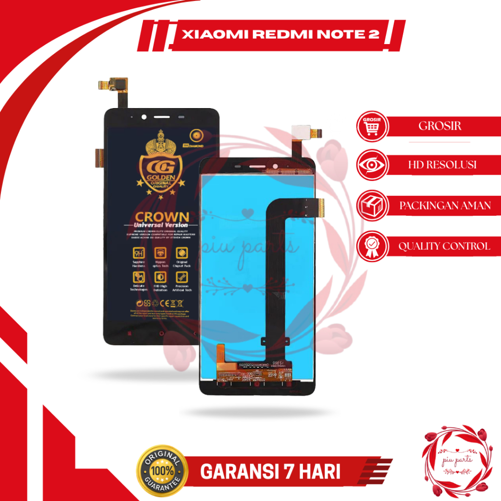 LCD FULLSET XIAOMI REDMI NOTE 2 ORIGINAL COMPLETE