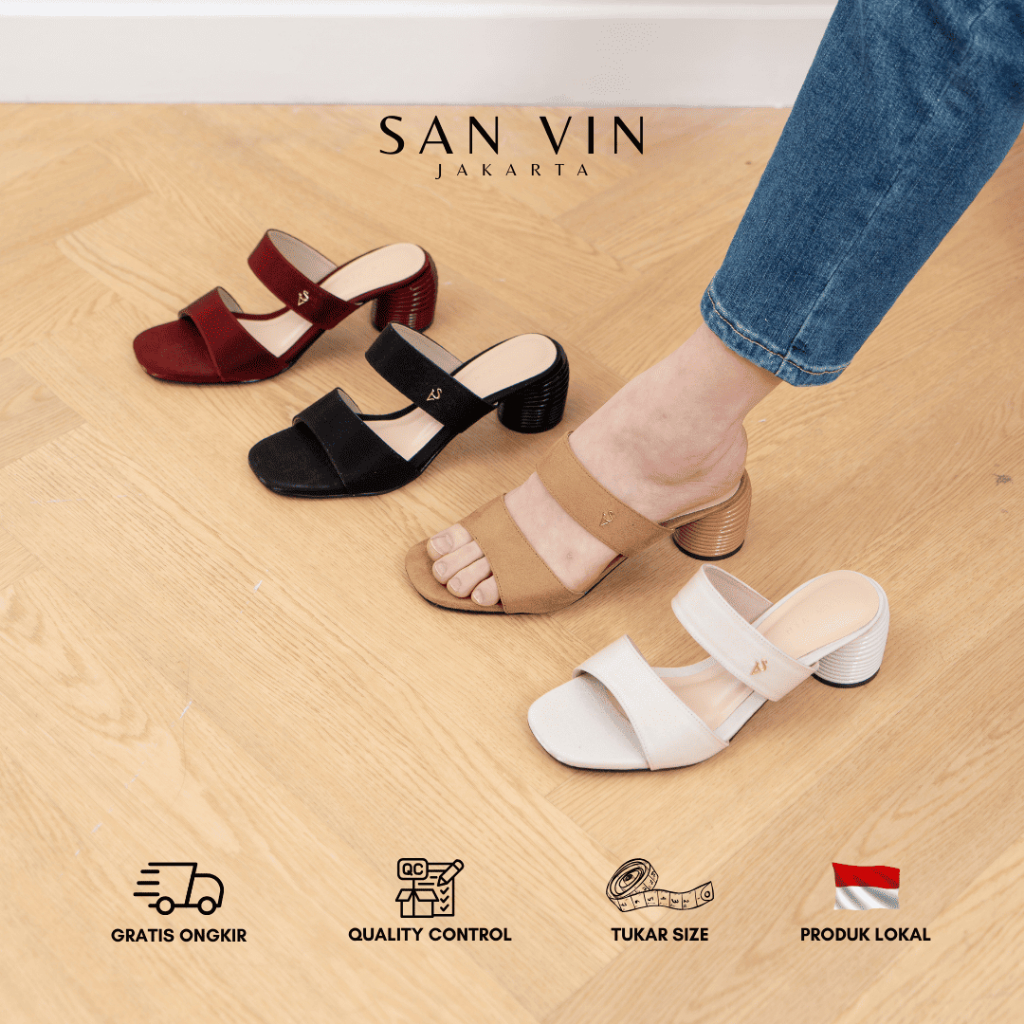 Sanvinshoes - ALEA Heels 6cm - Sandal Hils Pesta Wanita - 6cm Heels Wanita