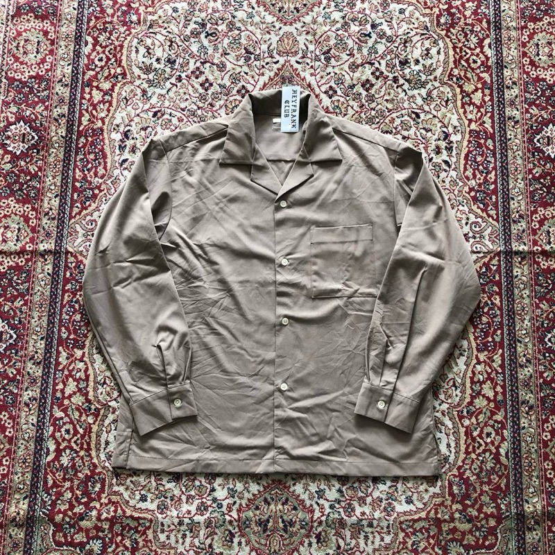 Kemeja Gu Uniqlo open collar LS shirt HF705