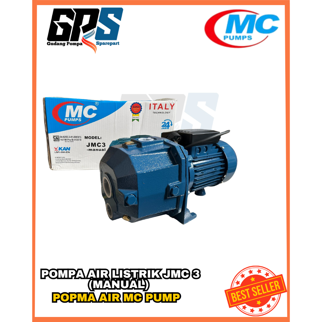 [POMPA AIR] POMPA SUMUR DALAM NASIONAL MC PUMPS JMC-3 (MANUAL)
