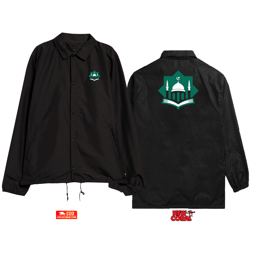 Jaket coach windbreaker Islam Muslim bahan waterproof kualitas distro termurah