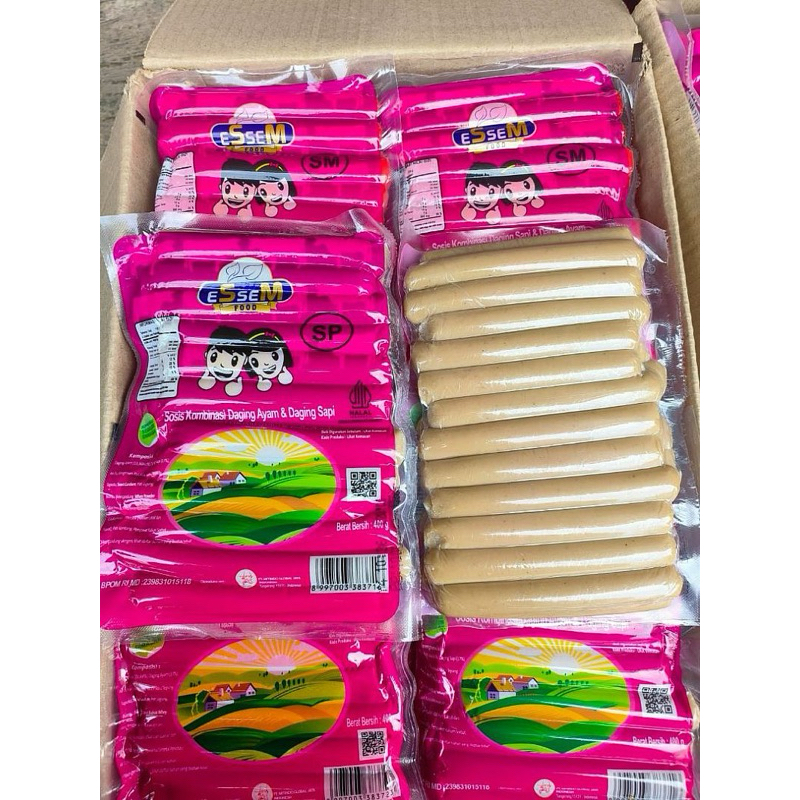 

sosis essem putih ayam isi 25pcs/pack
