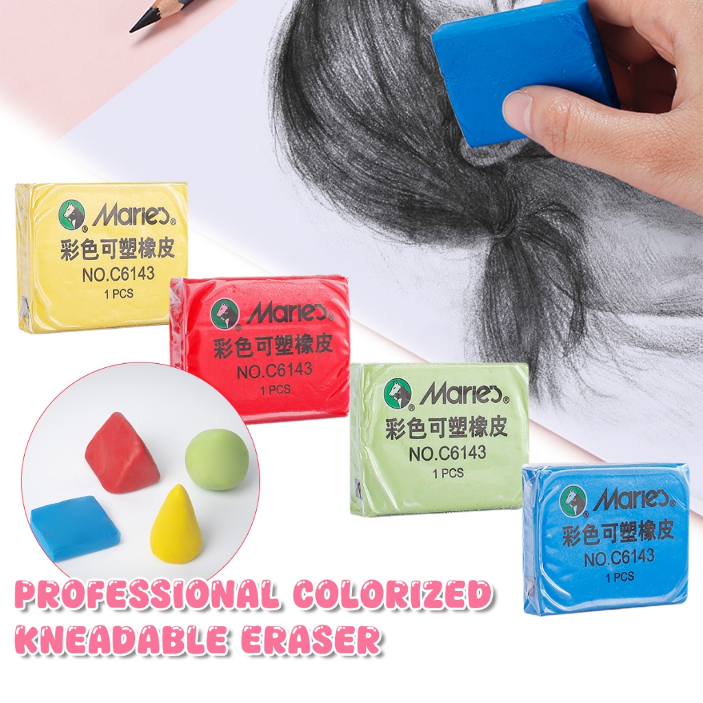 

MARIES Penghapus Uli C6143 Kneadable Eraser penghapus clay warna warni Penghapus Karet