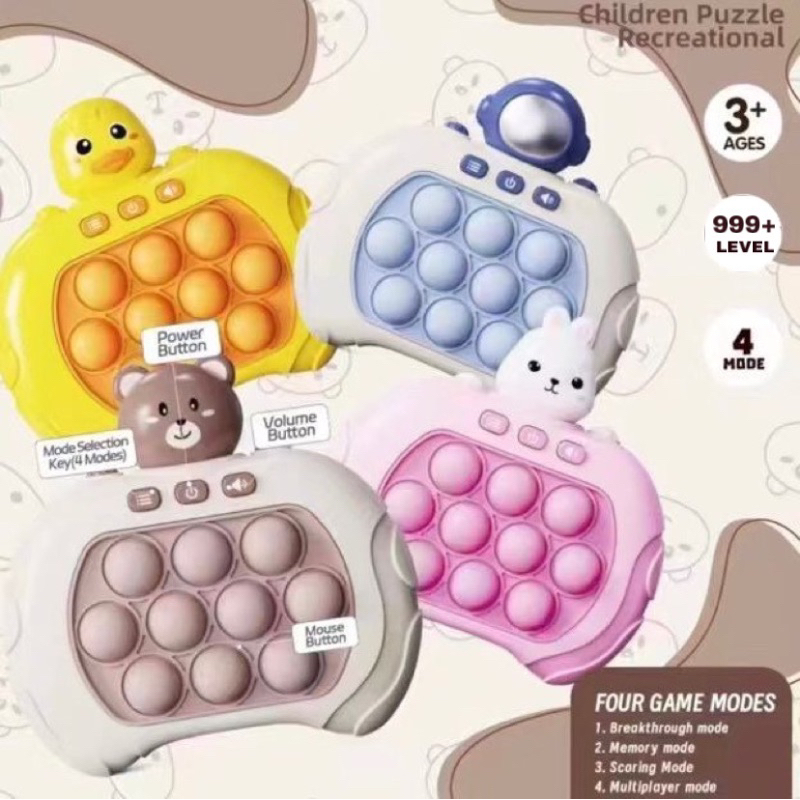 Mainan Game Anak Pop It Pop it Sanrio Elektrik GEN 3 ( Generasi 3 ) FAST PUSH PUZZLE GAME/Sanrio