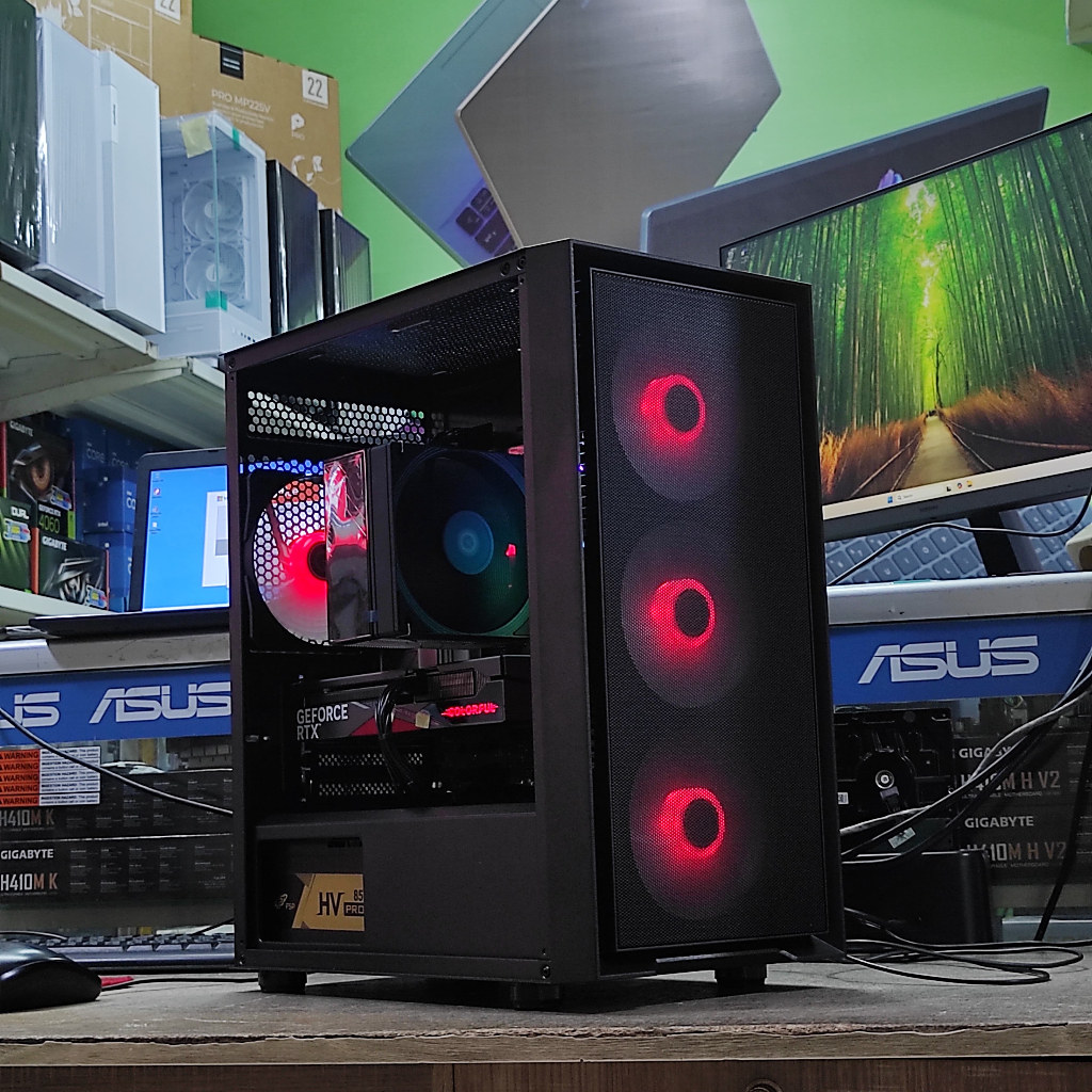 Komputer Gaming Design Graphics Intel Core i5 14400F Gen 14 | VGA RTX 4060 8 GB GDDR 6 | Monitor LG 