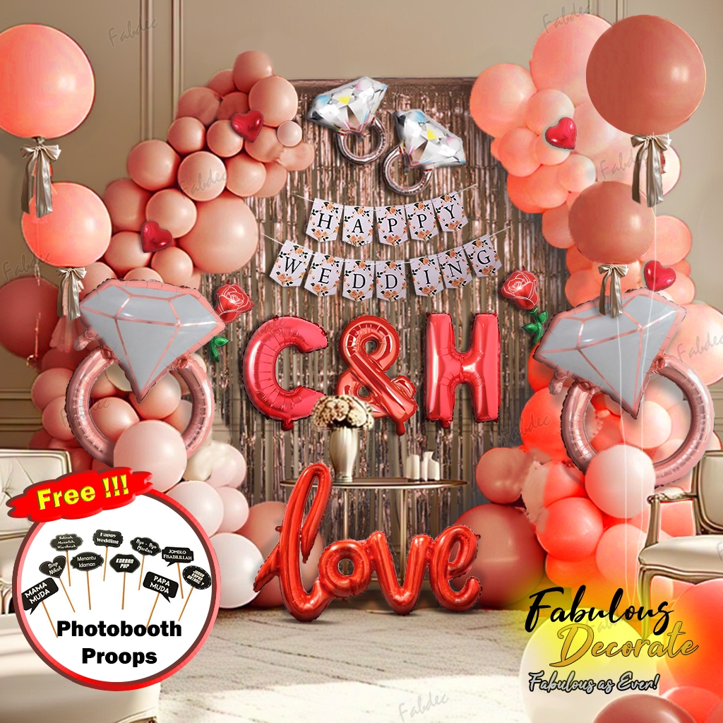 Fabulous Decorate Set dekorasi tema Wedding / Dekorasi pernikahan / Balon pernikahan / dekorasi tuna