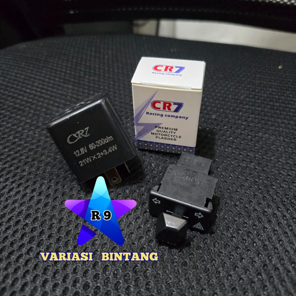 PAKET FLASHER CR7 PLUS SAKLAR TOMBOL SEIN HADZARD VARIO 125 OLD VARIO 125 150 LED