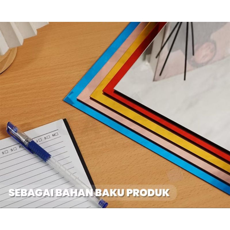 AKRILIK MIRROR//MIRROR AKRILIK LEMBARAN GOLD//SILVER//MERAH//ROSE GOLD