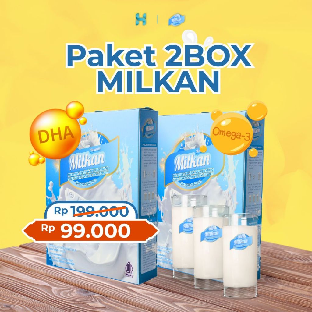 

[ Paket 2 Box ] Milkan - Susu protein ikan Salmon - Original BPOM - Untuk pertumbuhan anak