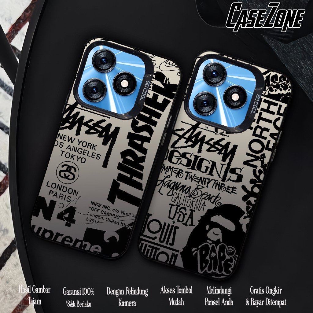 CASE TECNO SPARK 10 TECNO SPARK 10 PRO Softcase HYBRID IMD PLATE POLYCARBONATE HOLOGRAM PREMIUM SO C