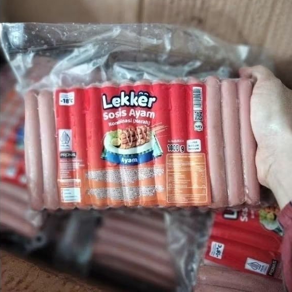 

Lekker Sosis Ayam 1kg isi 42pcs