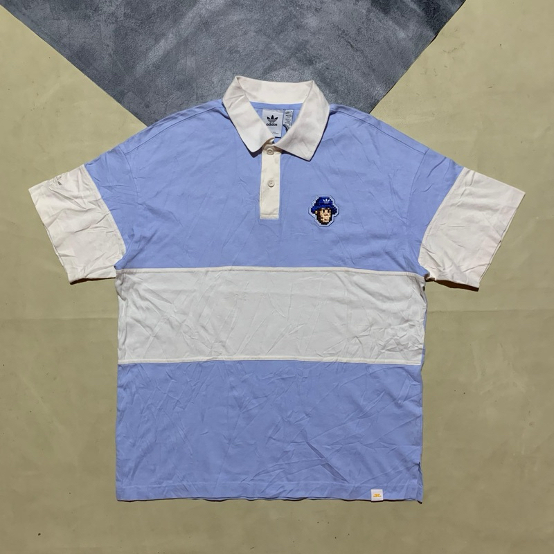 Kaos Kerah Polo Rugby ADIDAS x MINECRAFT