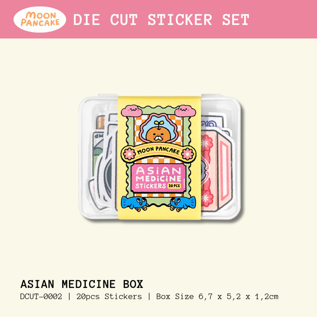 

Moon Pancake - Asian Medicine Box (Die Cut Stickers)