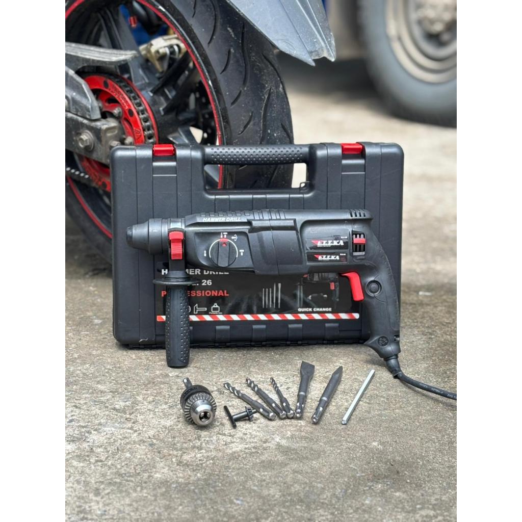 Ellka Rotary Hammer Drill 3 Fungsi Mesin Bor Bobok Dinding tembok Beton