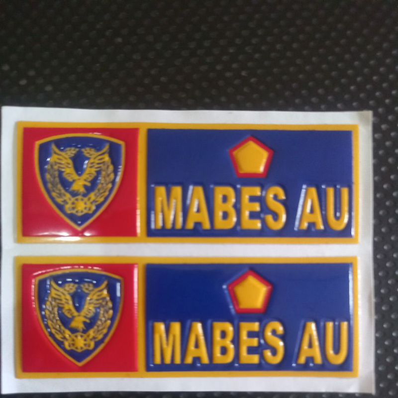 

stiker embos nopol Mabes AU logo(isi satu pasang)