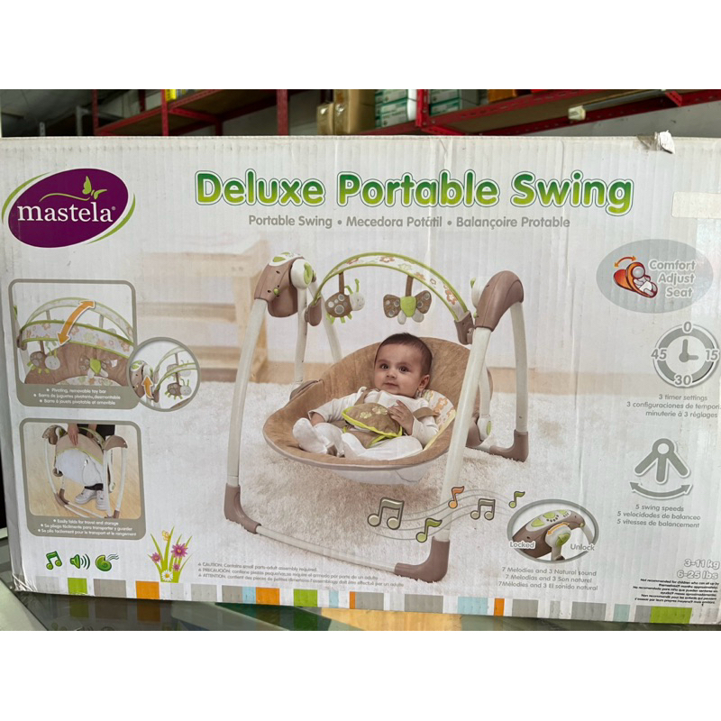 Mastela deluxe portable swing electric ayunan bayi bouncher baby