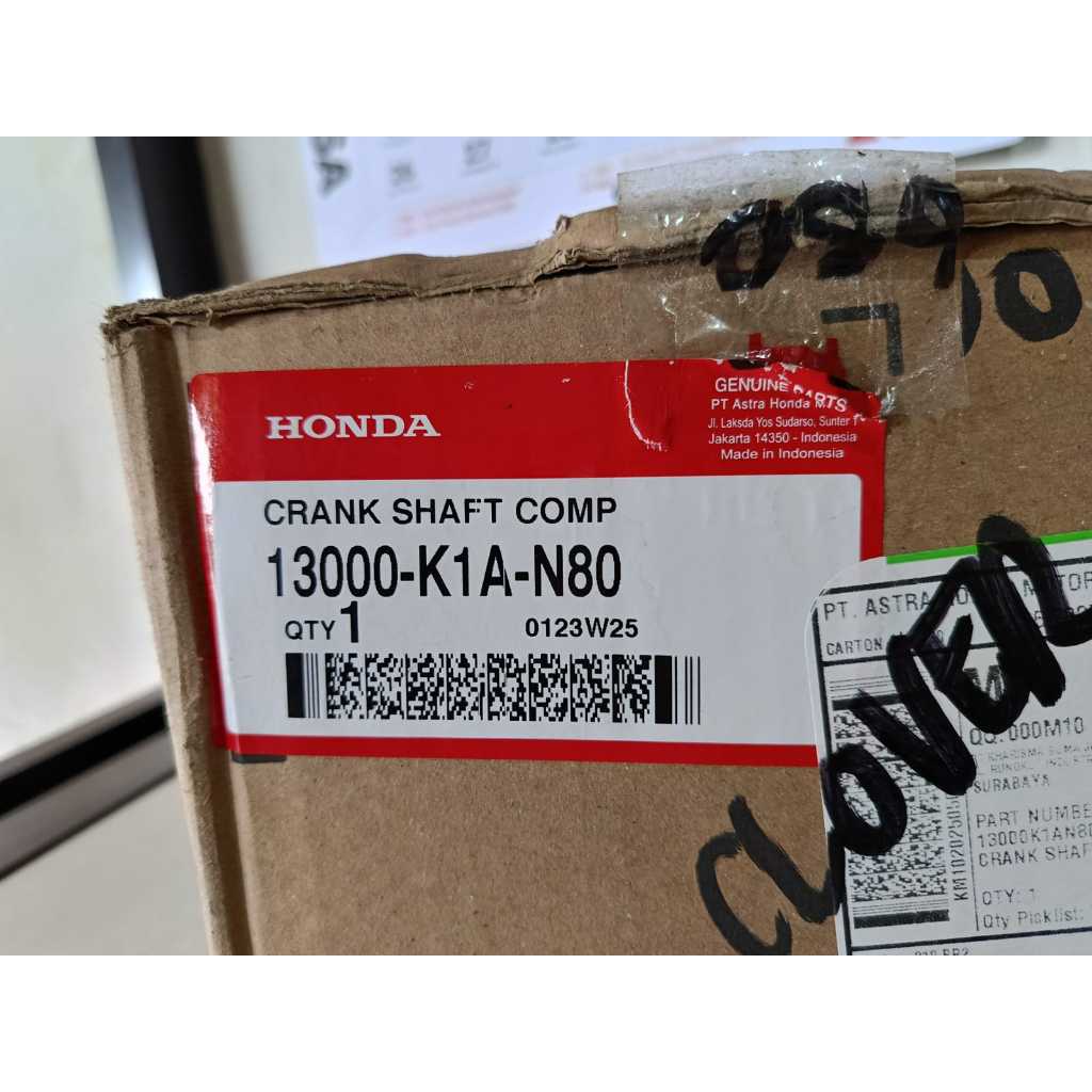 Crank Shaft Bandul Assy Honda Beat 2020 Beat Street 2020 13000 K1A N00 13000 K1A N80 As Kruk Krek