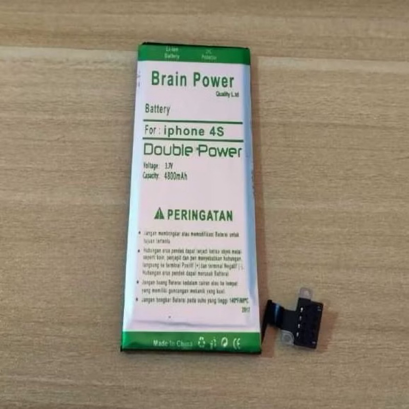 Batre baterai  Brain Power Iphone 4S Double Power