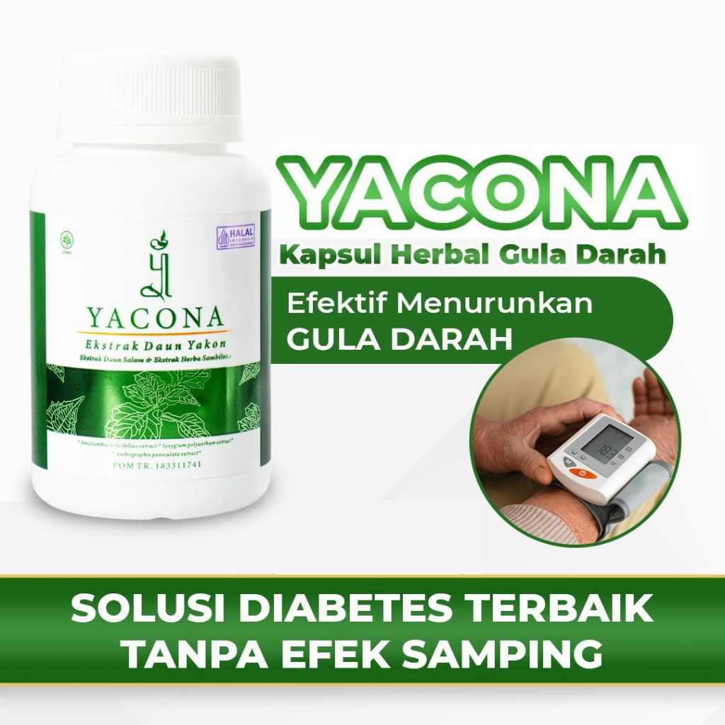 Yacona Obat Herbal Gula Darah Tinggi Yakona Kapsul Diabetes isi 60 Kapsul