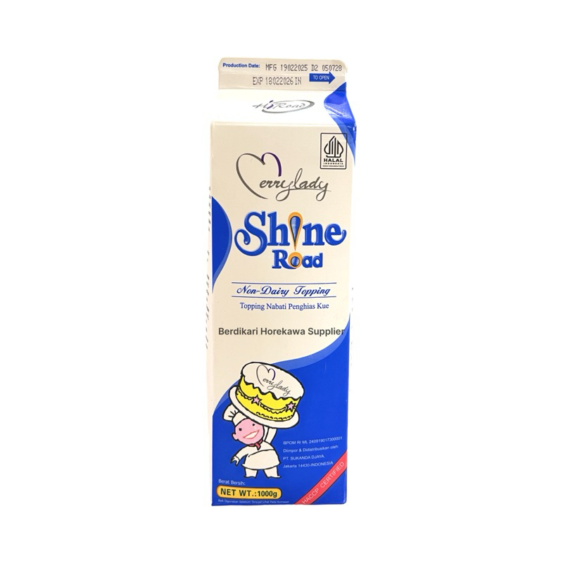 

Shineroad Cream Topping non Dairy 1 Liter