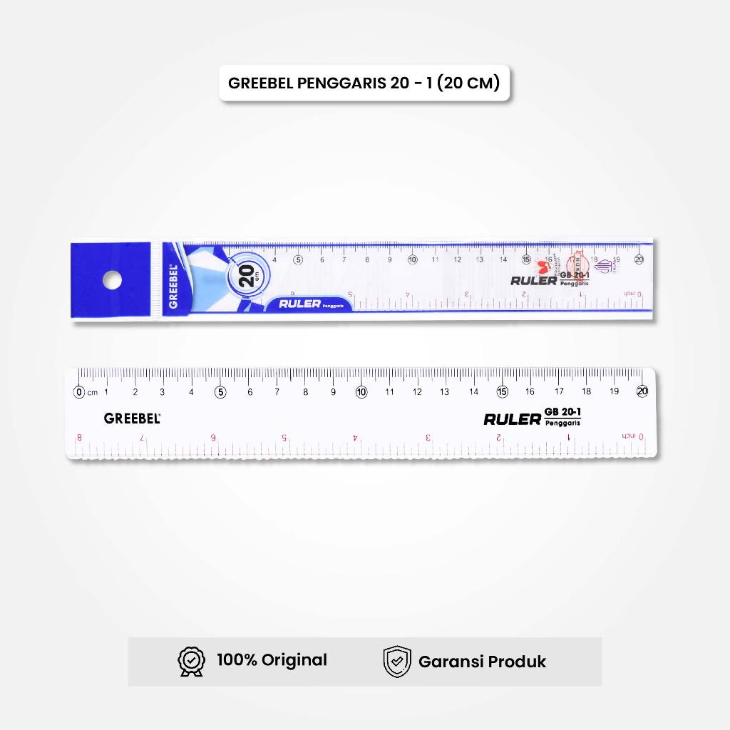 

Penggaris Greebel Transparan 20cm 20-1 / Ruler / Penggaris Plastik Sekolah