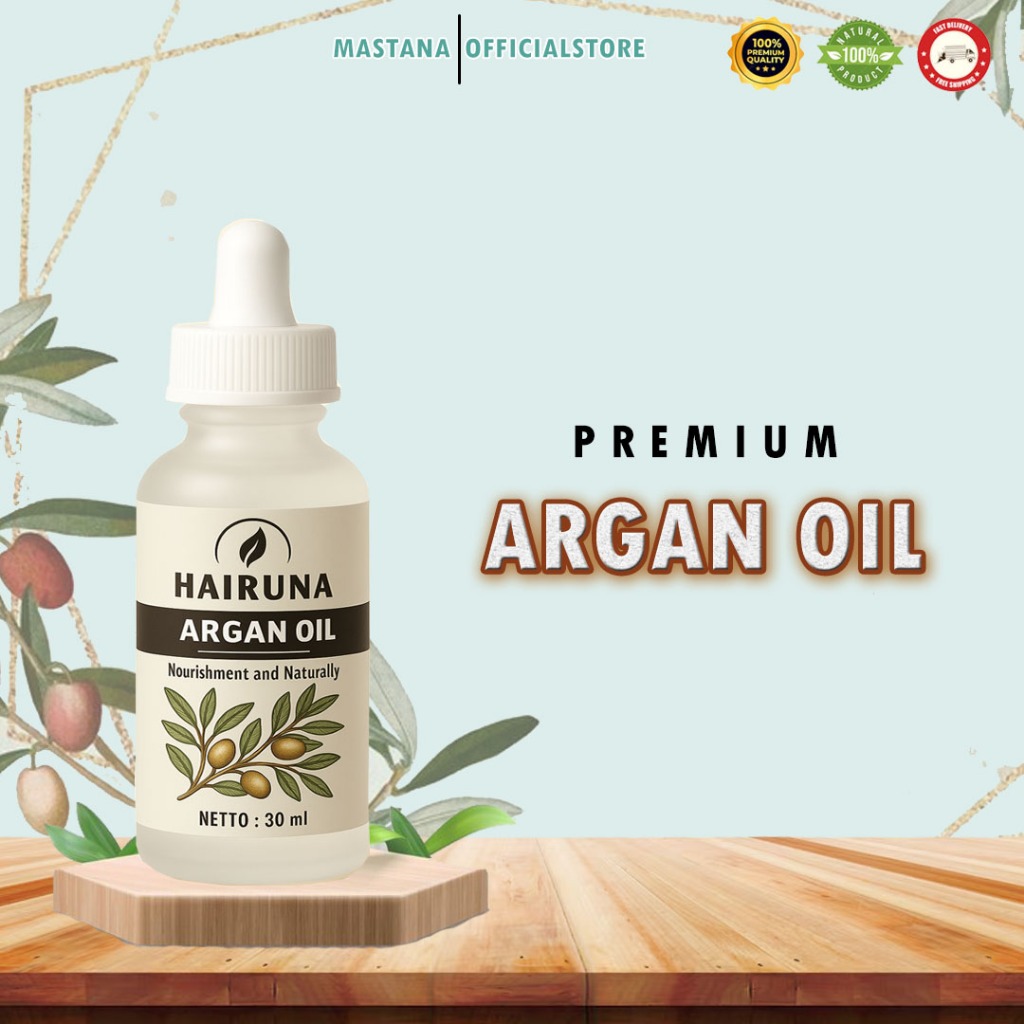 Argan Oil 30ml Minyak Argan Alami untuk Rambut & Kulit Hairuna