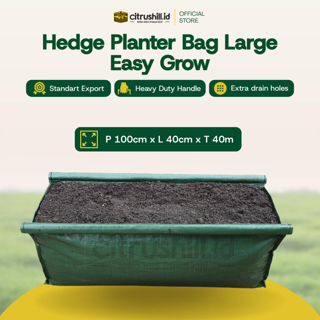 HEDGE PLANTERBAG pot persegi panjang hedge bag planter - LARGE