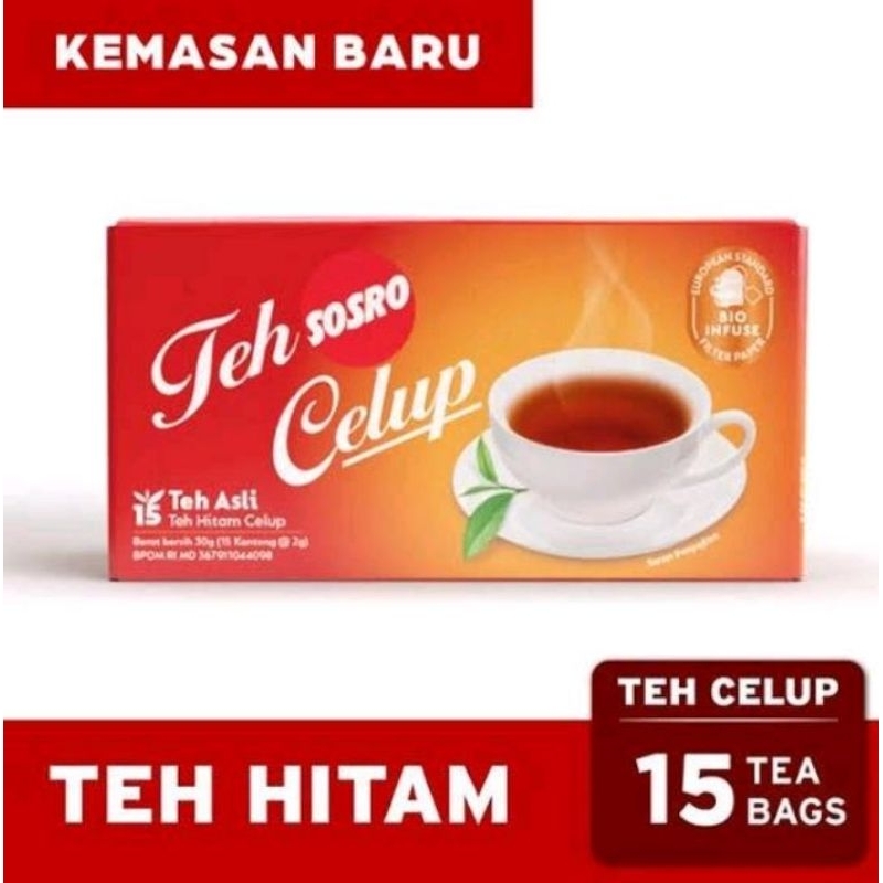 

TEH SOSRO Celup 2gr isi 15 pcs