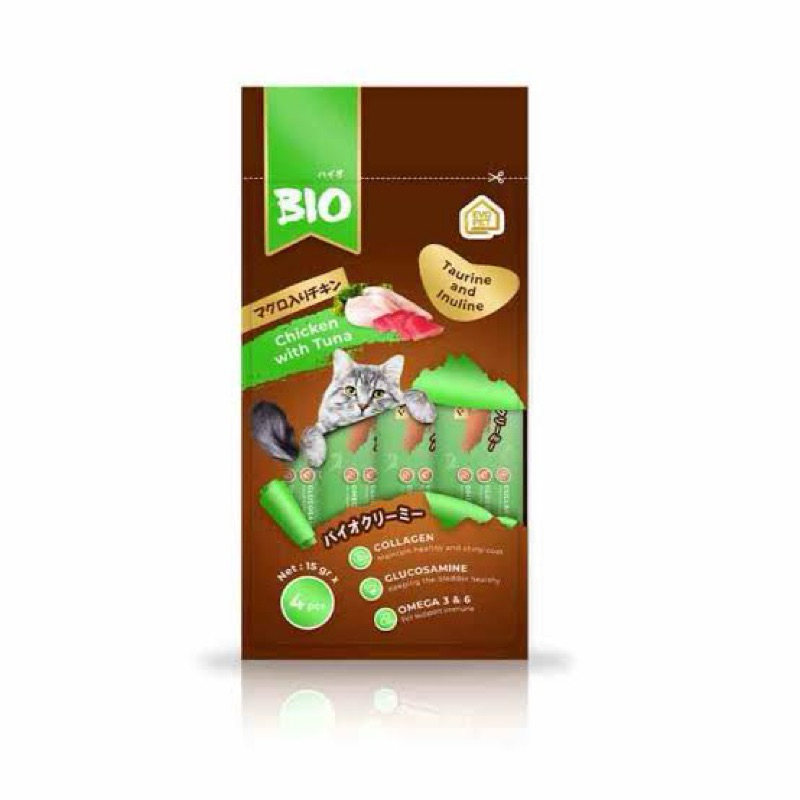 Livvicstore Snack Kucing Bio Creamy Treats, Bio Creamy Snack Kucing