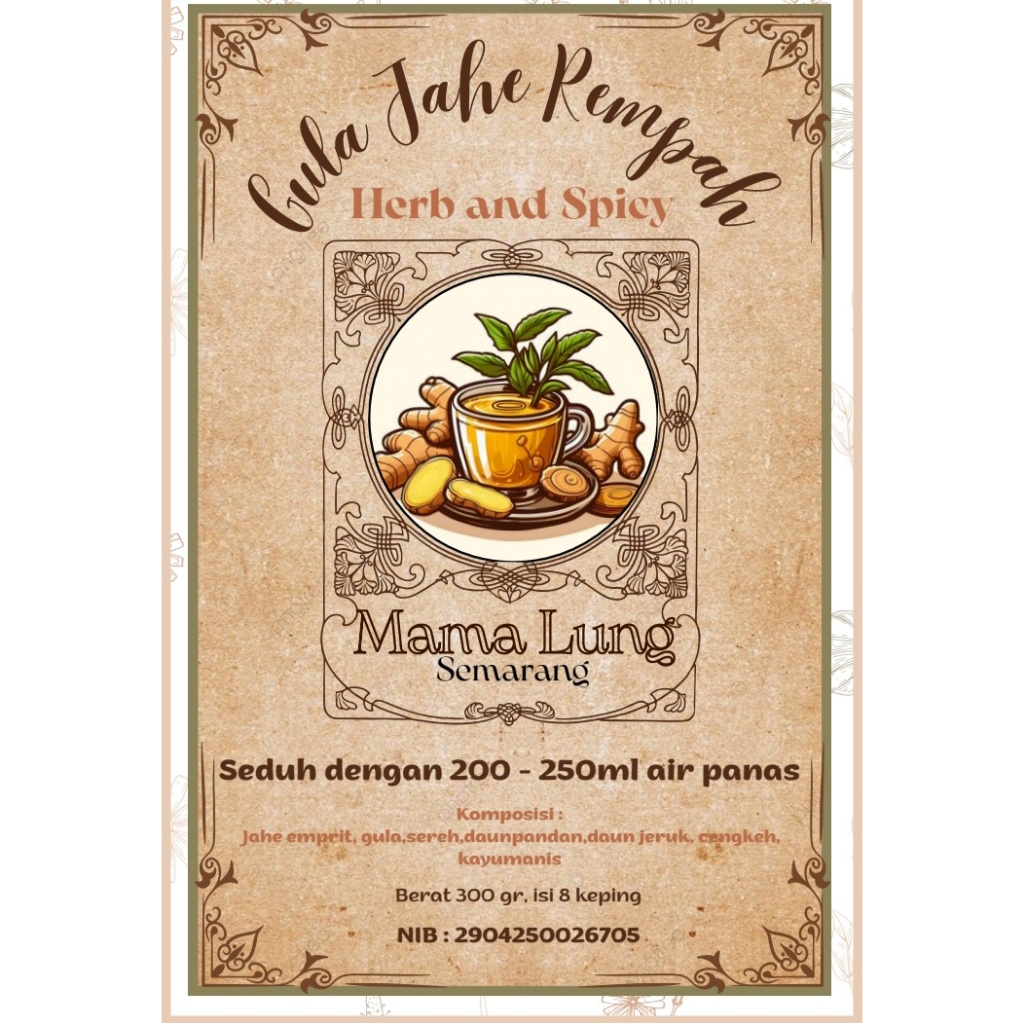 

termurah!!!!gula jahe/gula rempah/asli semarang harga per bungkus isi 8