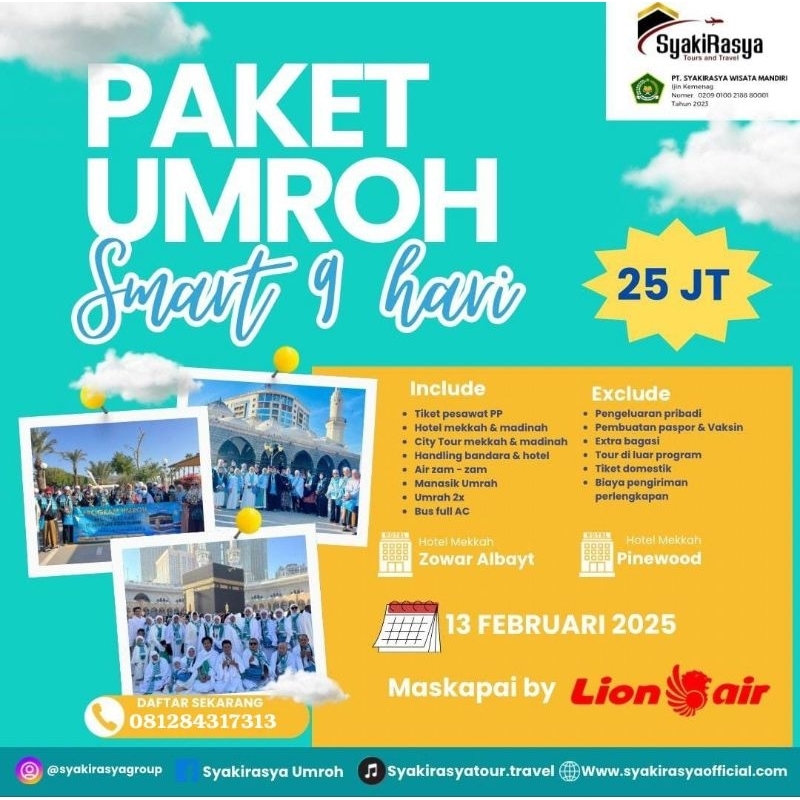 DP UMROH PT.SYAKIRASYA WISATA MANDIRI