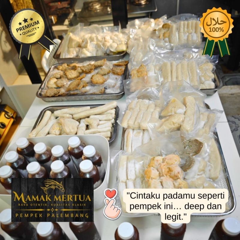 

Best deal - Pempek Mamak mertua | Paket lamaran - untuk 50 orang+Cuko 1250 ml+cabe dan ebi