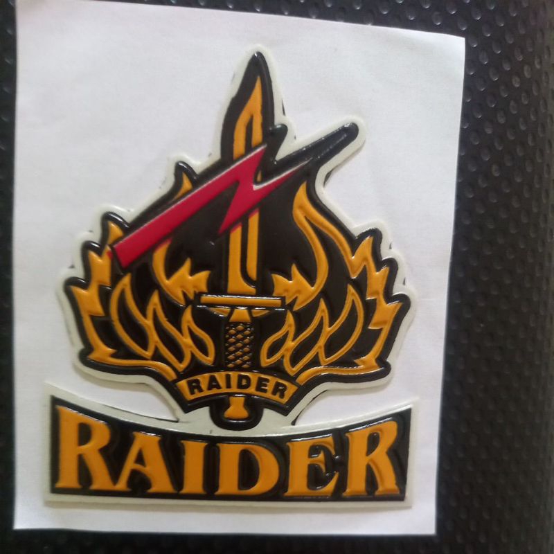 

stiker embos logo Raider Api