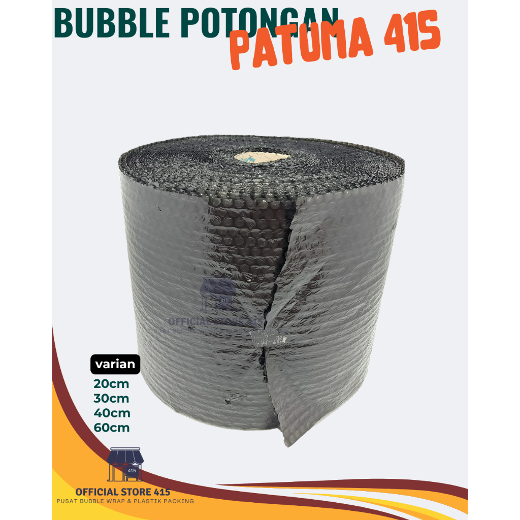 

BUBBLE WRAP EKONOMIS HITAM PUTIH POTONGAN 20cm 30cm 40cm 60cm