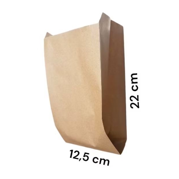 

Kantong Kertas Makanan Coklat Satchel Bag (22 cm × 12,5 cm) isi 100 pcs