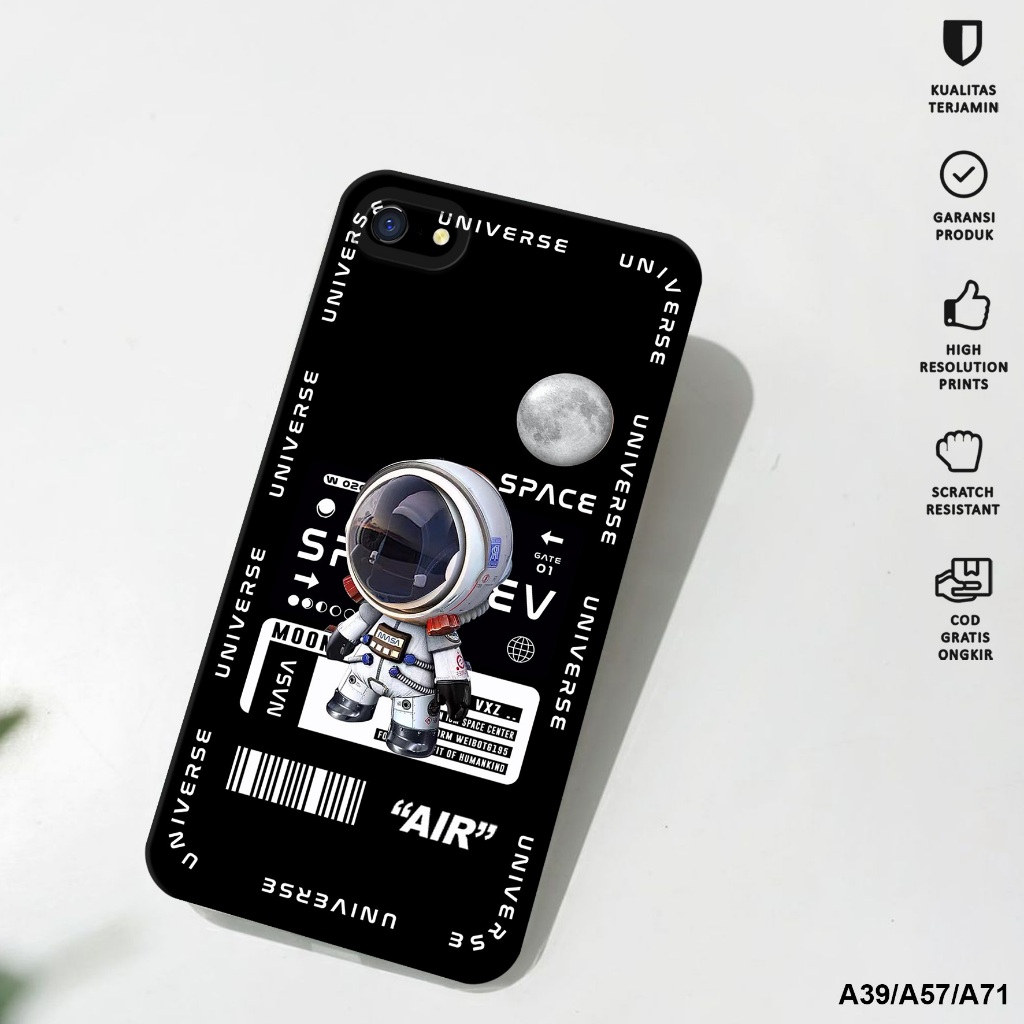 CASE OPPO A39/OPPO A57 - Softcase OPPO A39/OPPO A57 Motif Astronot - Case Pro Camera - Case Hp OPPO 