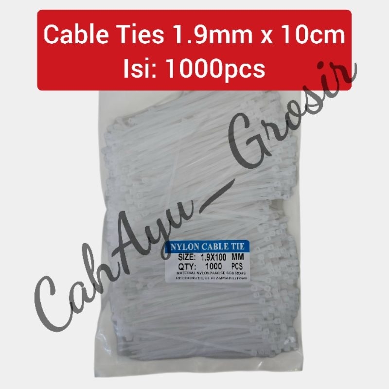 

Cable Ties ISI BANYAK 1000pcs 10cm x 1.9mm / Kabel Tis10mm x 1.9mm